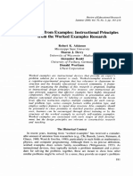 (P) (Atkinson, 2000) Learning From Example - Instructional Principles From The Worked Example Research PDF