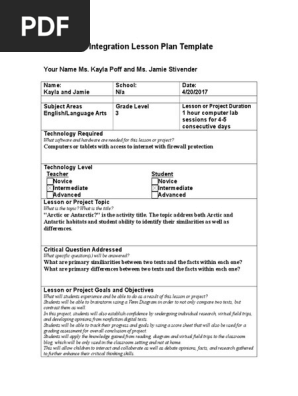 showcase lesson plan for final