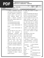 Avaliação Sss 1 Bimestre