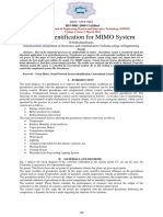 System Identification For MIMO System: ISO 9001:2008 Certified