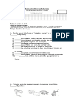 Evaluación Ciencias Naturales anfibios y peces 2º básico