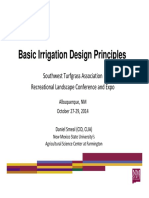 Basic Irrigation Design Principles: Southwest Turfgrass Association Recreational Landscape Conference and Expo