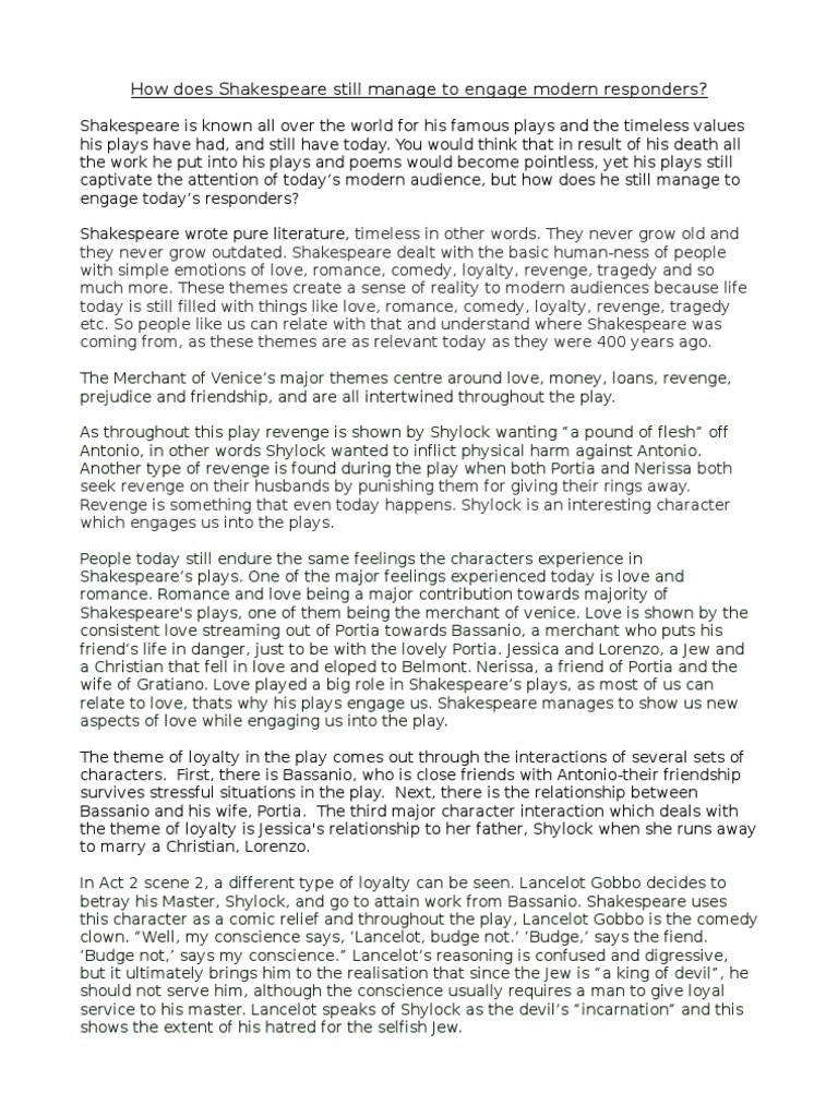 Shylock is a victim essay image