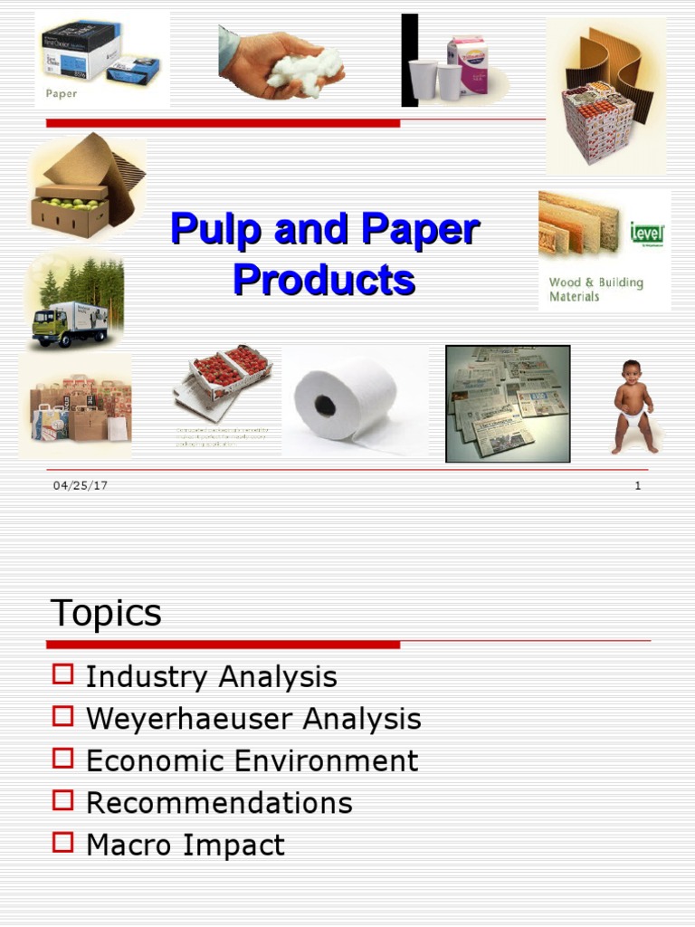 Pulp and Paper Industry Presentation Paper Economics Free 30day