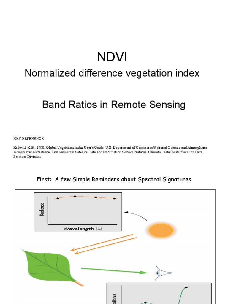 NDVI and Spectral Signatures Guide | PDF
