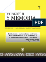 El Obrerismo y El Socialismo Colombiano 1904-1930