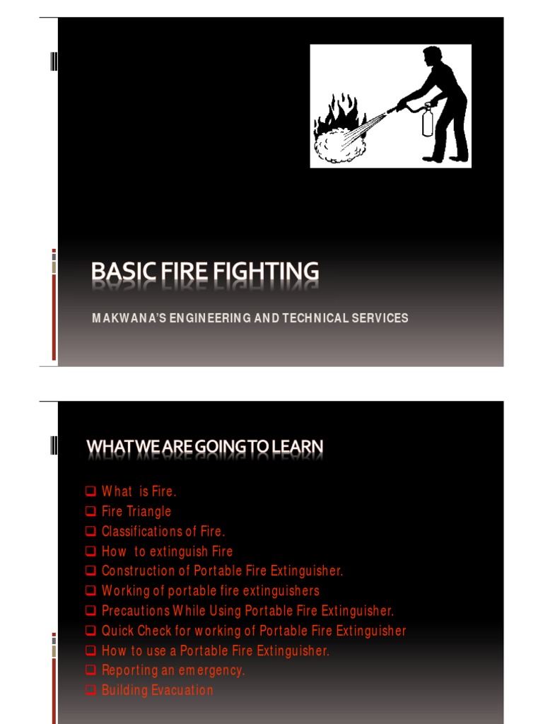 Basic Fire Fighting Training PDF Fires Chemical Substances
