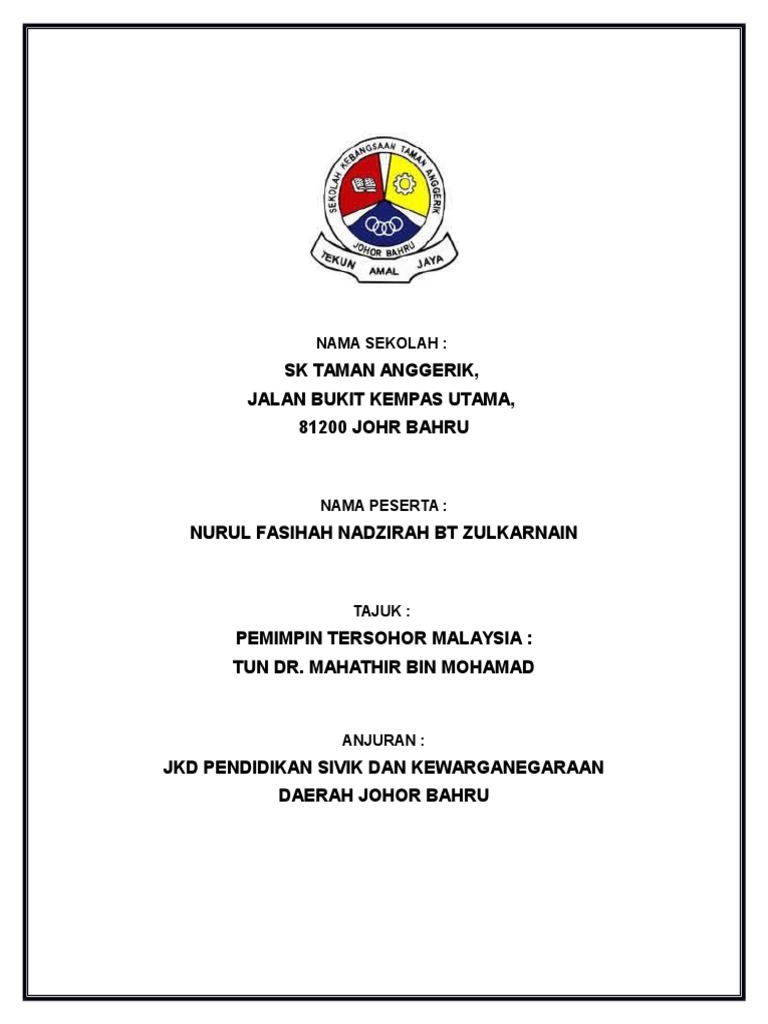 Tun Dr Mahathir Bin Mohamad Pdf