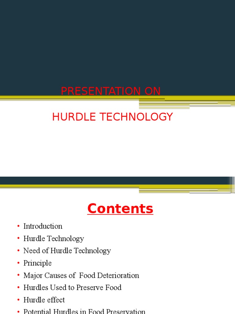 Hurdle Technology PDF Food Preservation