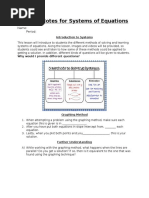 Guided Notes For Systems of Equations