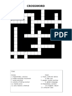 Crossword Subjects / Lessons at School