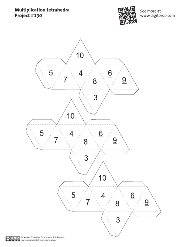Multiplication Tetrahedra Project #130: See More at | PDF