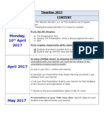 Monday, 10 April 2017: Timeline 2017 Date Content