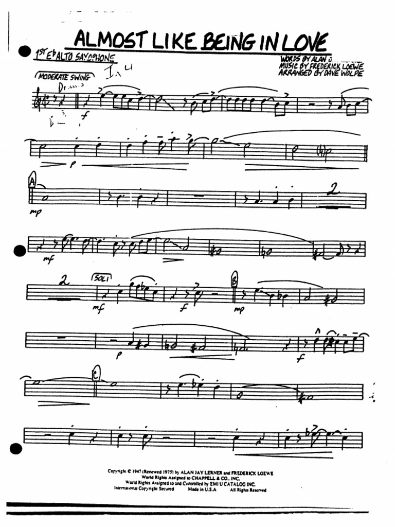 Almost Like Being in Love (Wolpe) PDF | PDF