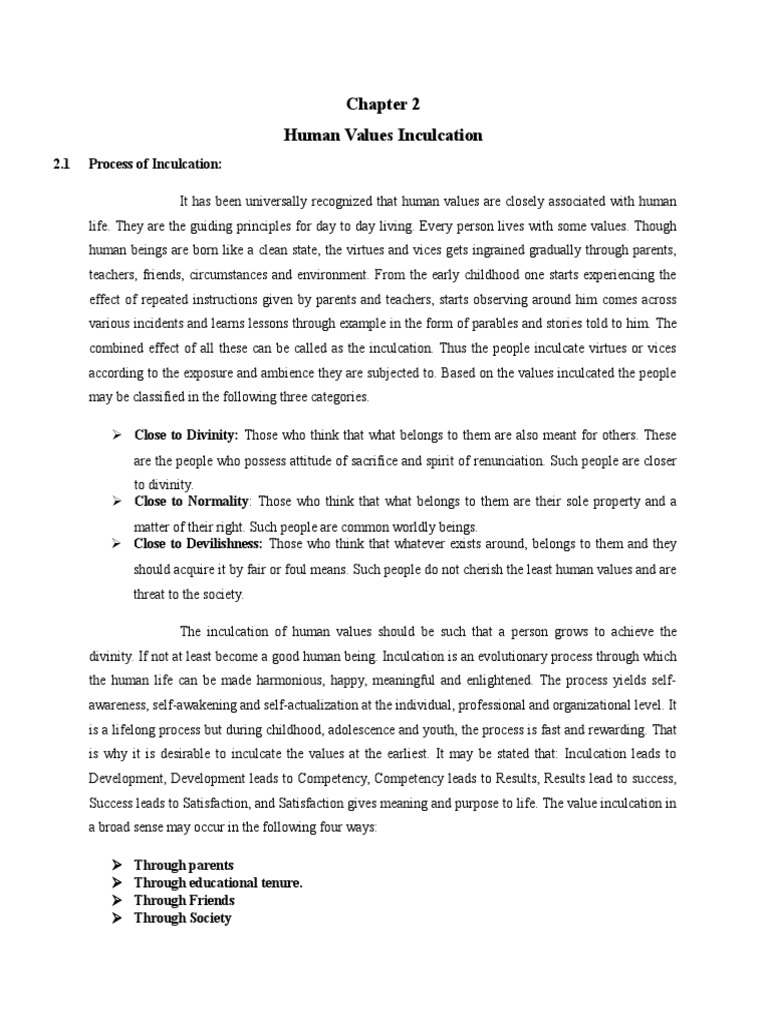 Human Values Inculcation | Download Free PDF | Etiquette | Compassion