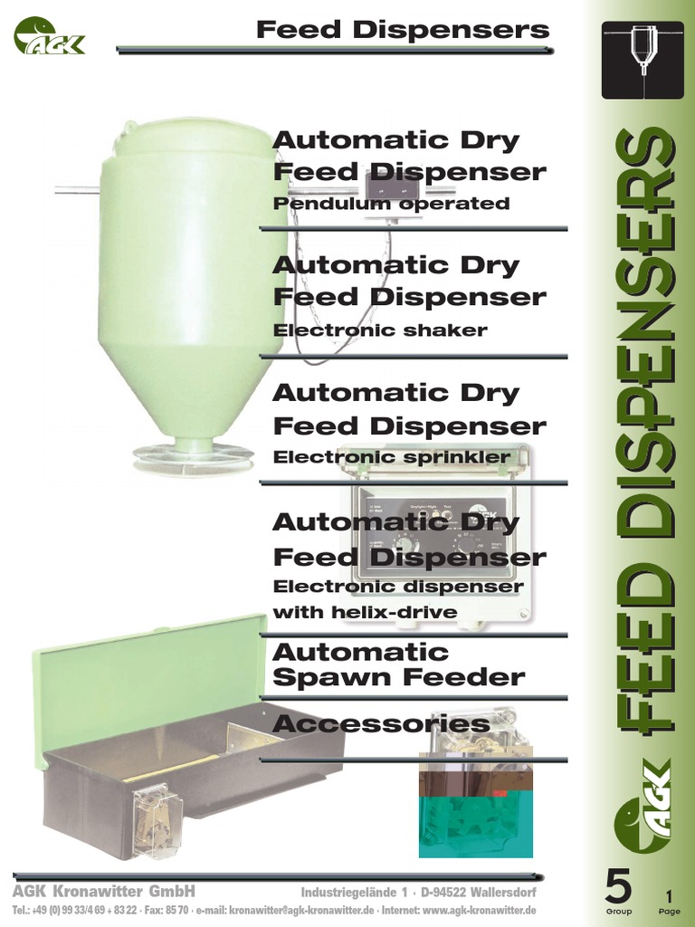 Automatic Dry Feed Dispensers Guide | PDF | Battery (Electricity) | Sun