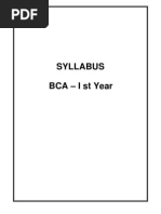 Syllabus BCA - I ST Year