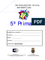 Prueba de Matemáticas 5º