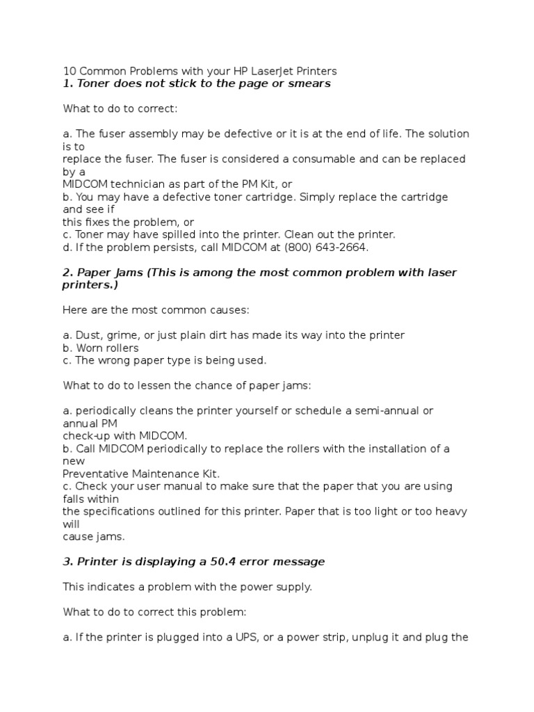 Troubleshooting HP LaserJet Issues | PDF | Printer (Computing) | Media ...