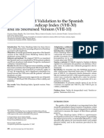 Validación española del índice de incapacidad vocal VHI-30 y su versión corta VHI-10