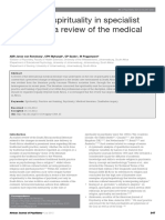 The Role of Spirituality in Specialist Psychiatry A Review of The Medical Literature Jop 16 530