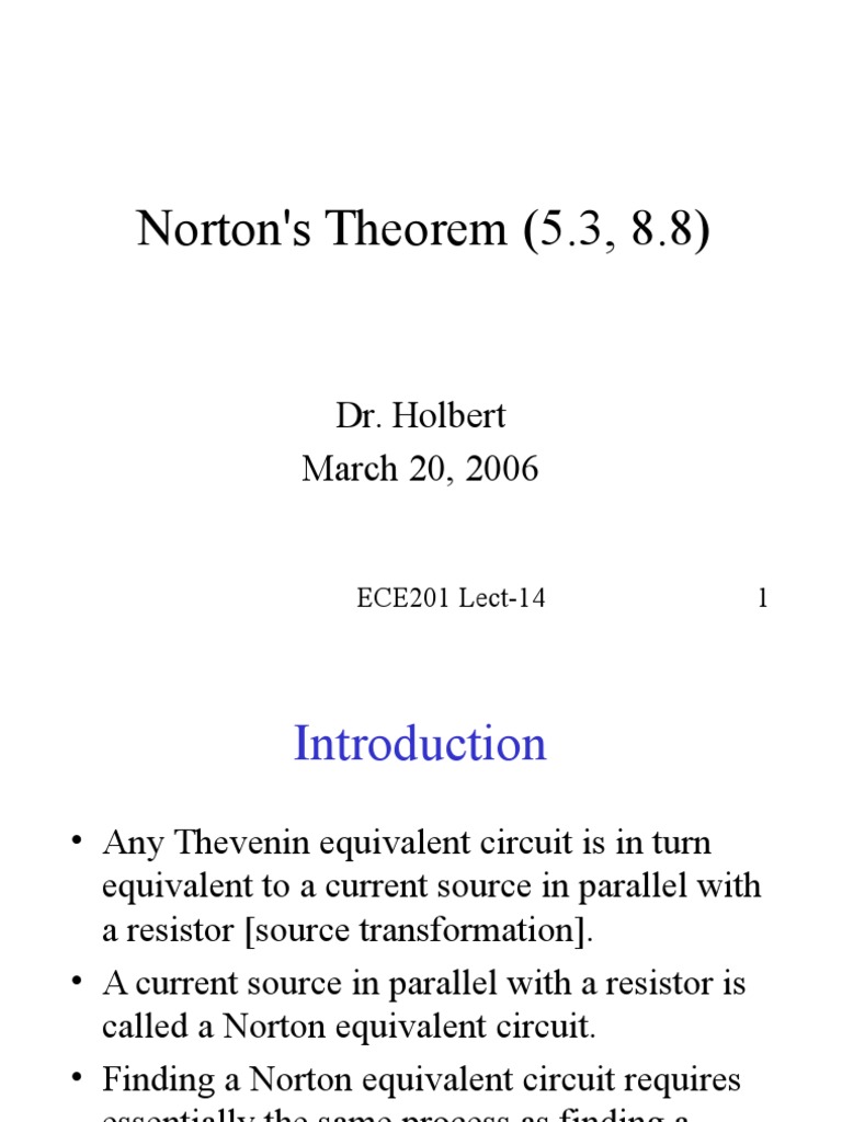 Network Theorem | PDF