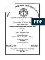 "Construction of 700 MTR Road": Industrial Training Report