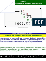 Arquitetura - Aula 05 - Conversão de Base 10 Fracionária para A 02