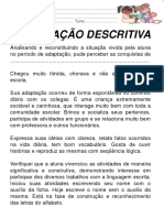 Modelo de Avaliação Descritiva 10