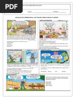 Avaliação Bimestral de Ensino Religioso e Artes