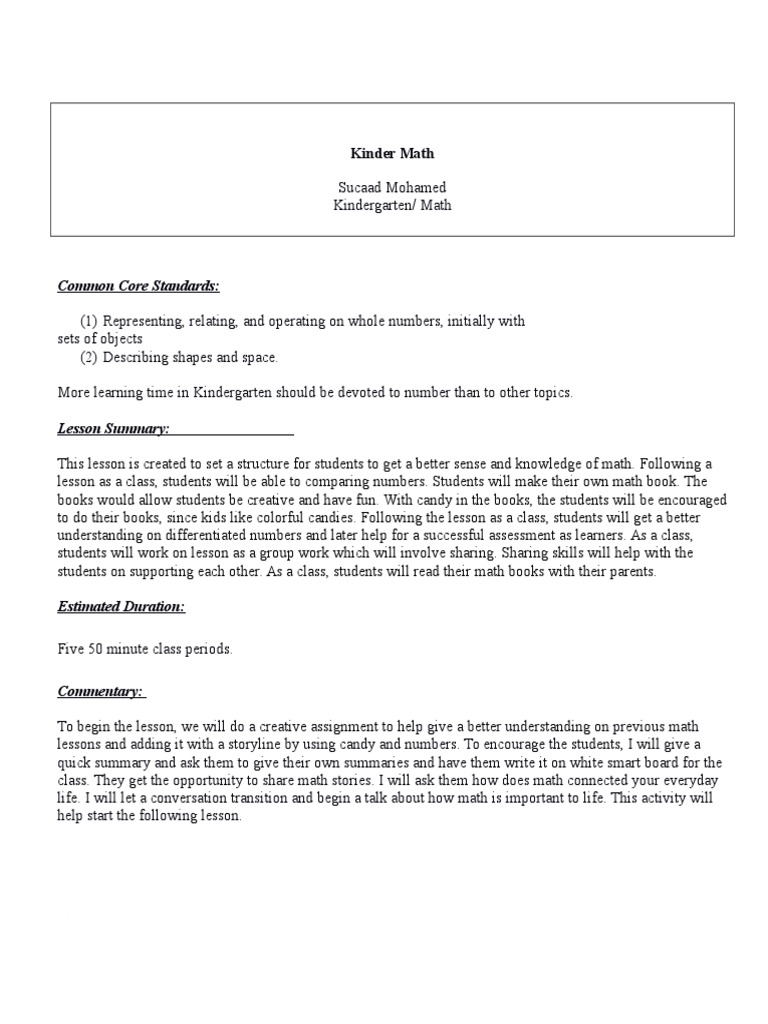 Common Core Standards:: Kinder Math | PDF | Career & Growth | Social ...