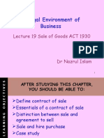 Chapter 10 Sale of Goods Act - Lecture 19