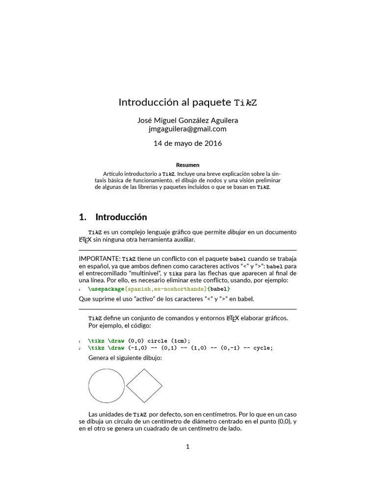 Latex Tikz | PDF | Lenguaje de programación | Dibujo