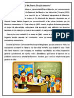 Día del Maestro Venezuela 15 Enero