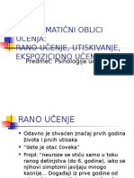 3.problematicni Oblici Ucenja - Rano Iskustvo