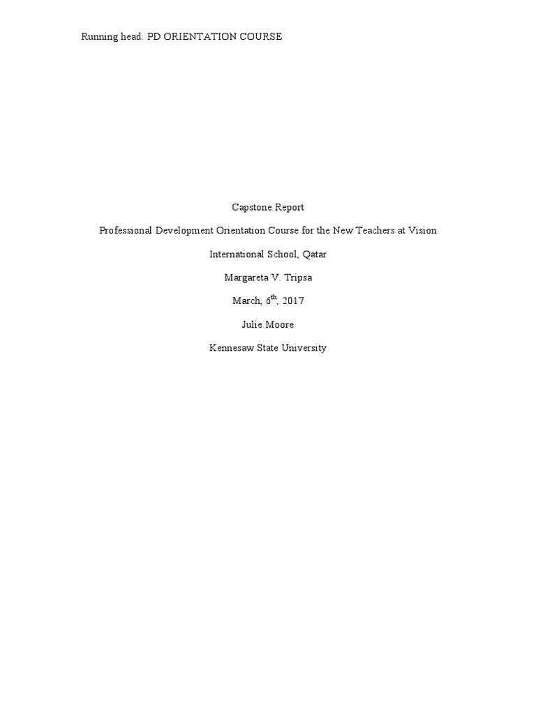 New Teacher PD Orientation Course VIS | PDF