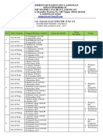 Jadwal Imam Dan Khotib Jum'at