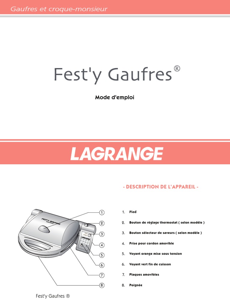 Soldes Lagrange Plaques Fest'y Gaufres 2 gaufres 2024 au meilleur