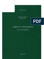 Libellvs Pensorvm