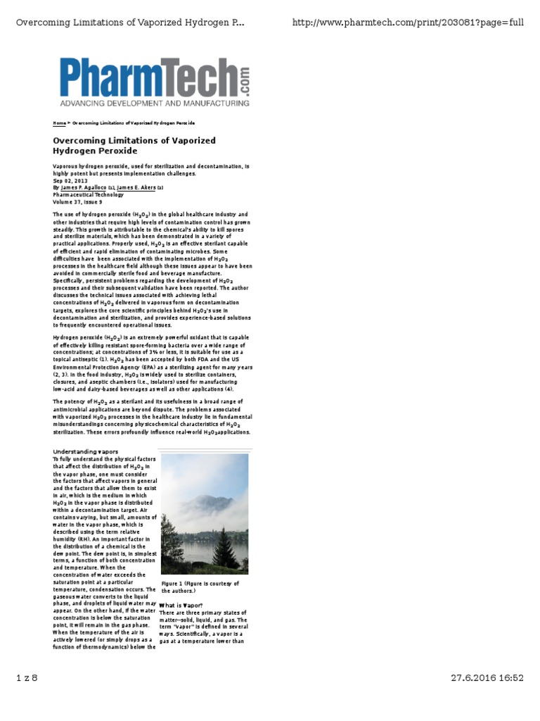Overcoming Limitations of Vaporized Hydrogen Peroxide | PDF ...