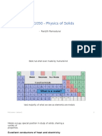 MS 1050 - Physics of Solids: - Ranjith Ramadurai