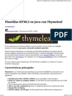 Plantillas HTML5 en Java Con Thymeleaf