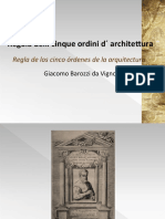 Regla de Los Cinco Ordenes de La Arquitectura Giacomo Barozzi Da Vignola