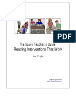 the savvy teachers guide- reading interventions that work