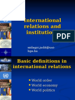 International Relations Definitions and Concepts