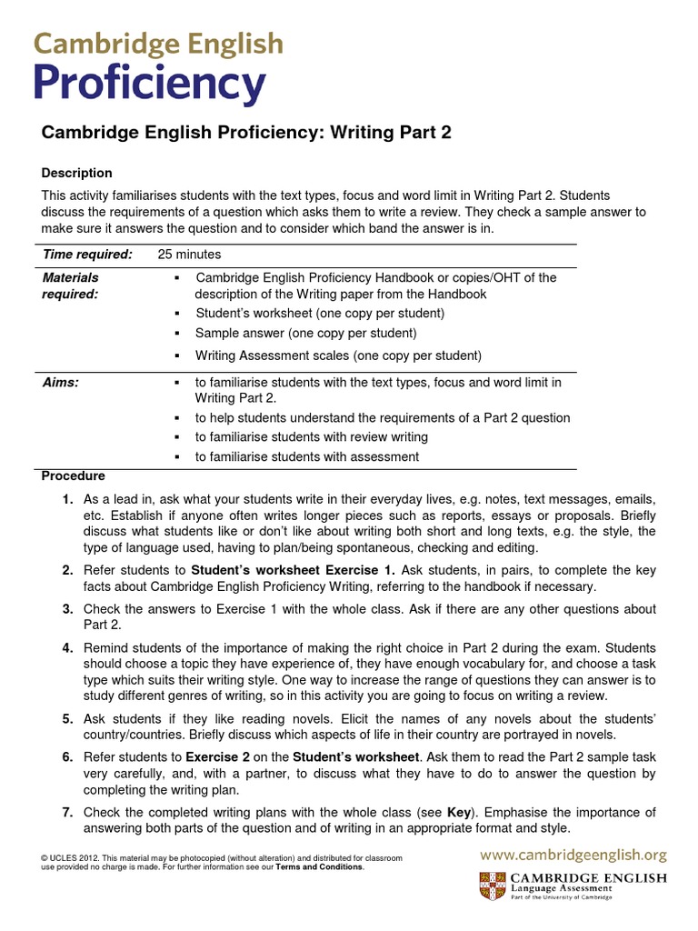 writing proficiency essay skills for english exam success