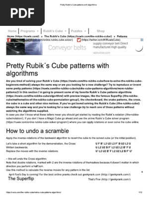 Rubiks Patterns