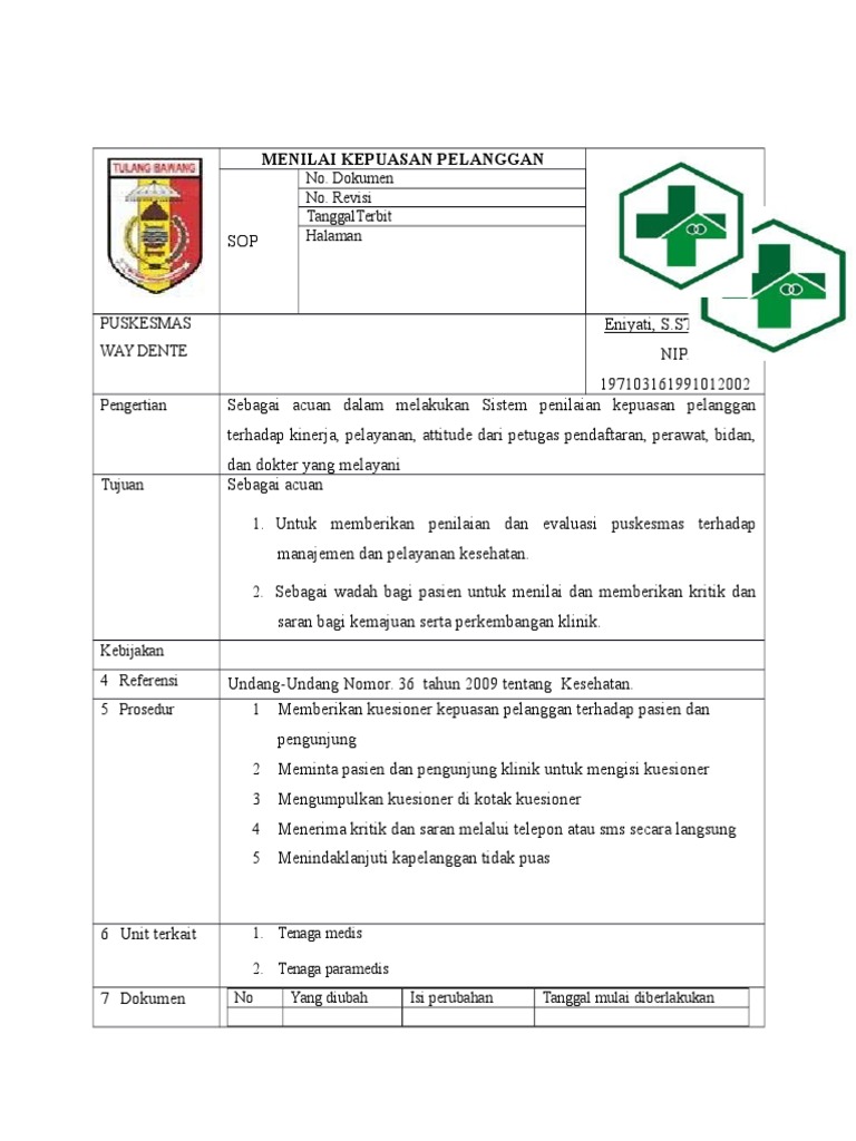 7.1.1.5 SPO menilai kepuasan pelanggan, form survei pasien.docx