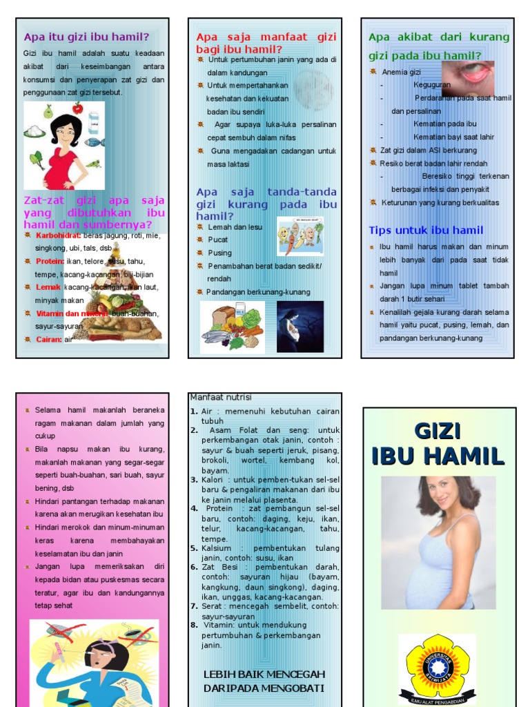 Leaflet Gizi Ibu Hamil