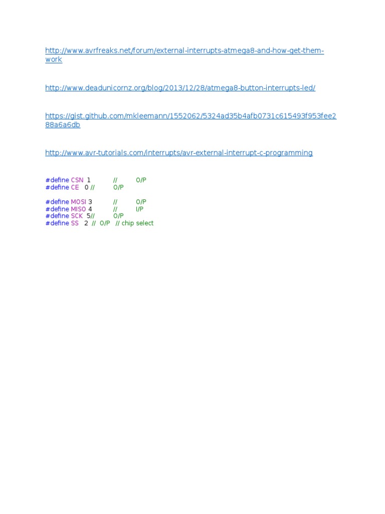 ATmega8 External Interrupt Guide | PDF | Computers